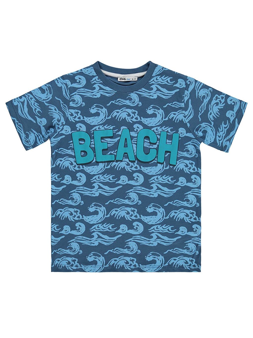 Petrol Boys Beach Baskılı 10-13 Yaş Tişört - Yeşil