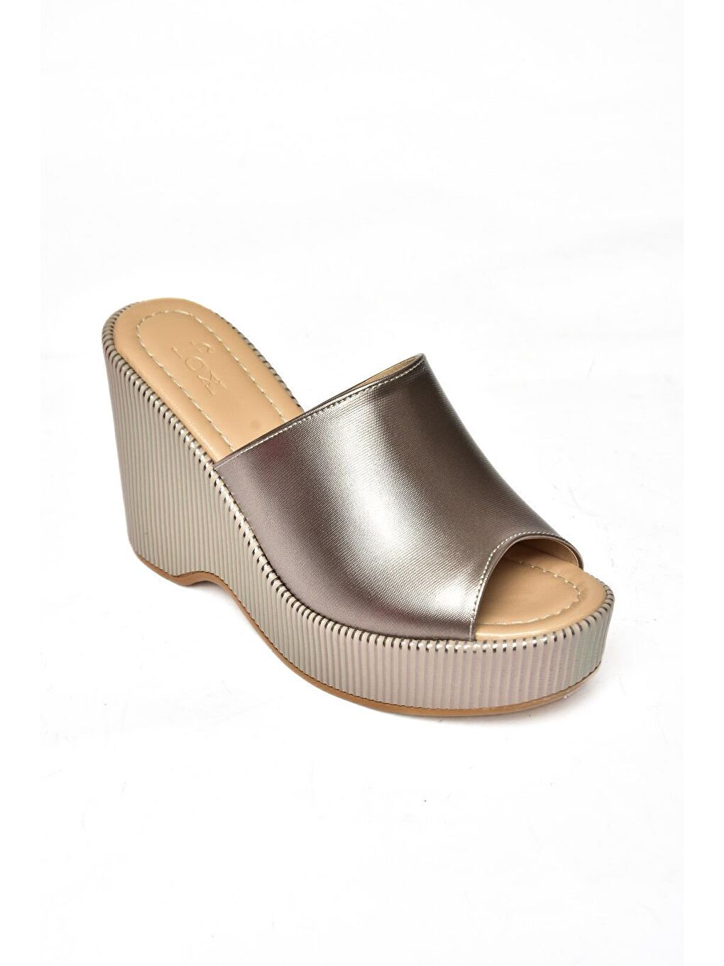 Antrasit K2501015 Platin Kadın Terlik-4