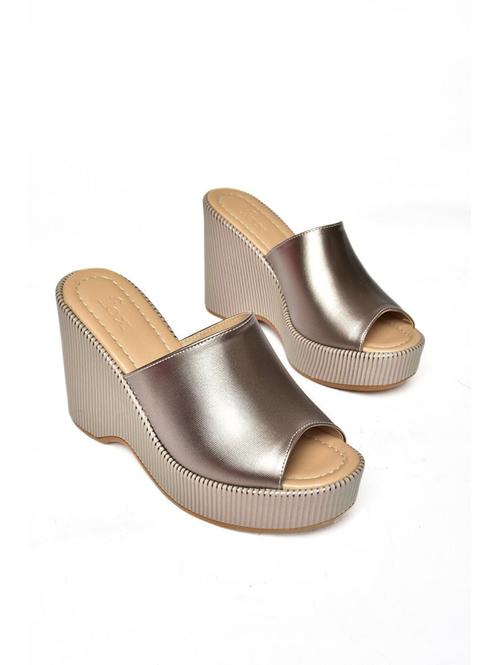 Antrasit K2501015 Platin Kadın Terlik-6