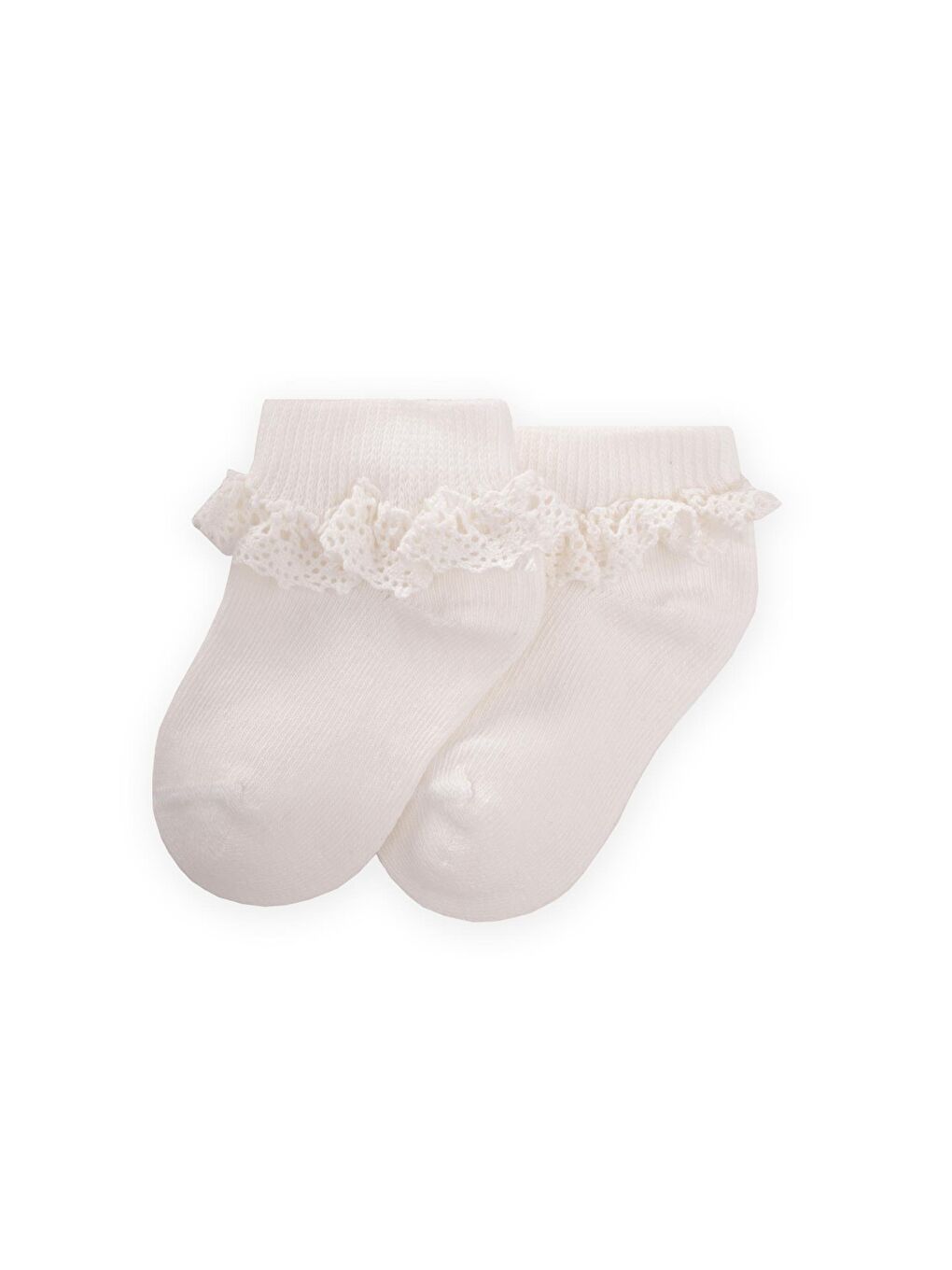 Ekru Kız Çocuk Patik Çorap