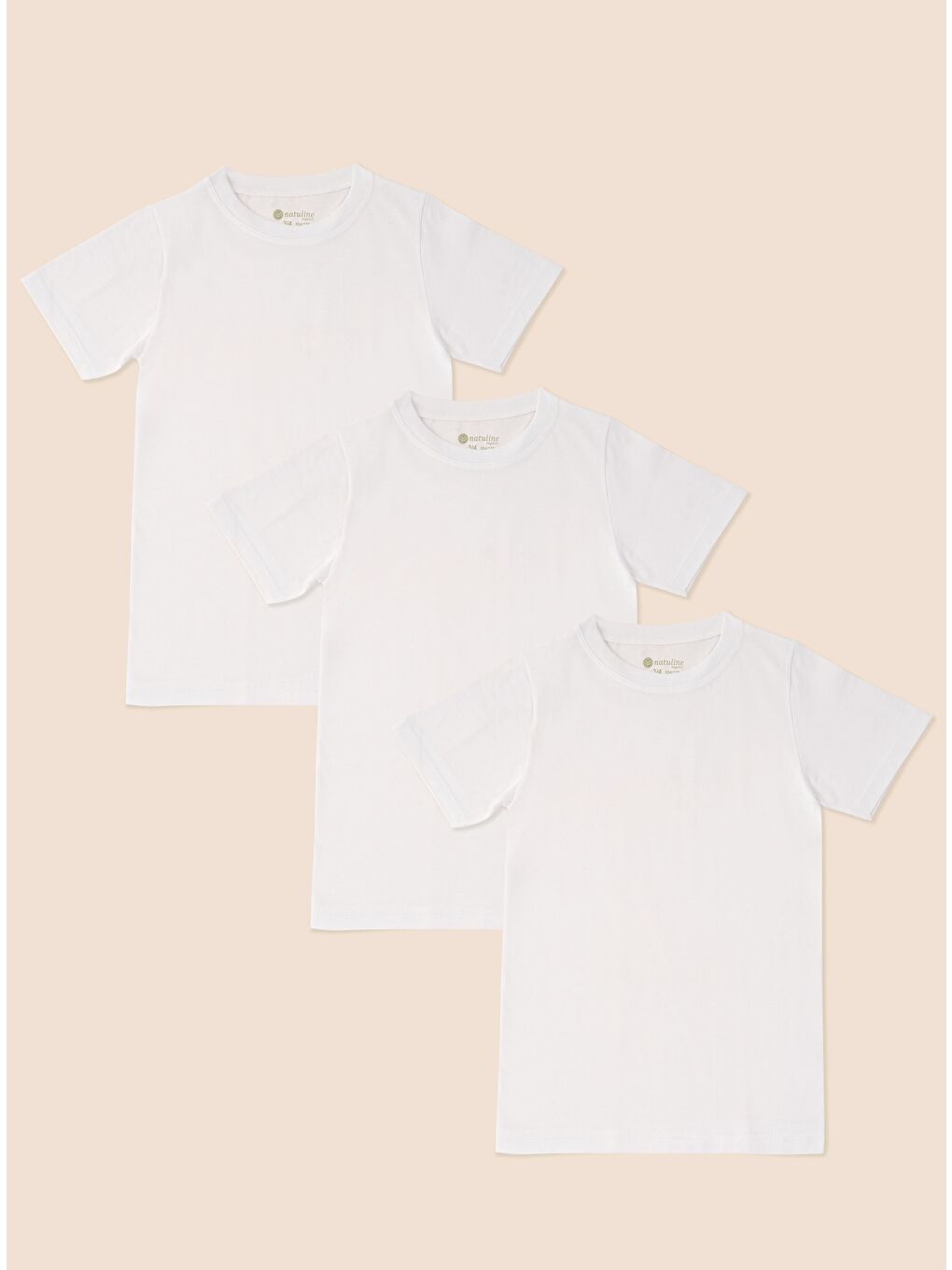 Beyaz Erkek Çocuk Organik Pamuk Penye T-Shirt 2'li Paket-1