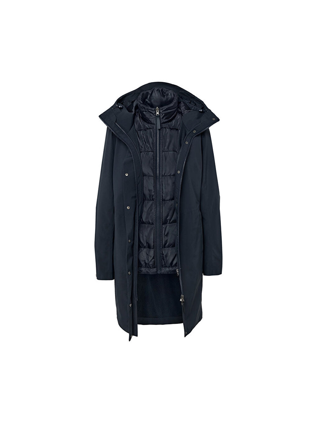 Kadın Outdoor Mont, 3’ü 1 Arada, Lacivert-5