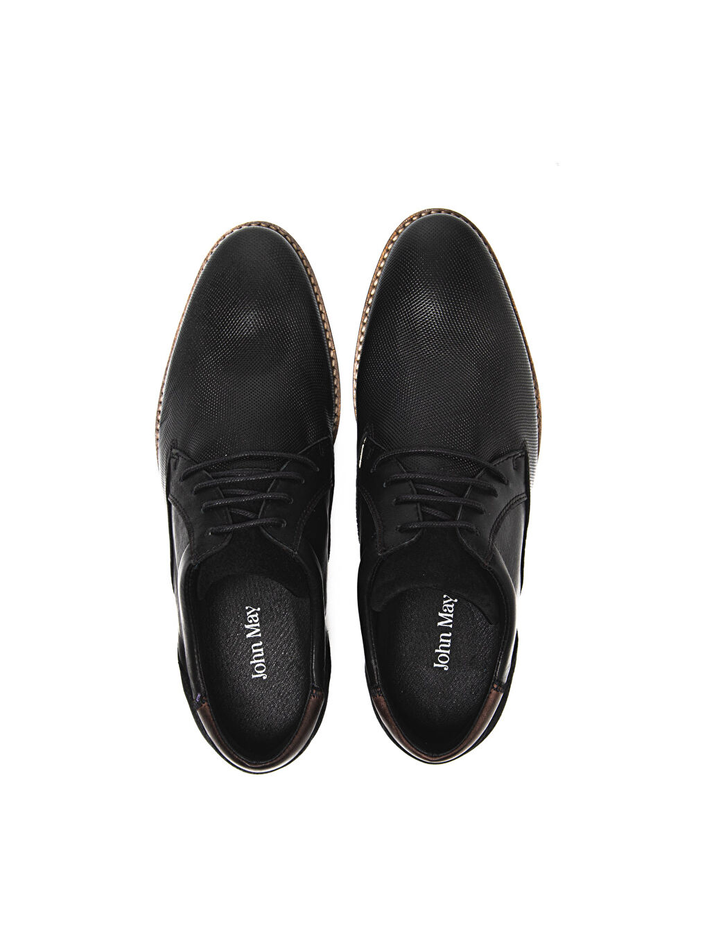 Siyah Erkek Oxford ( Klasik) 1154/A 011 WK-John May Orkut Suede Black-6