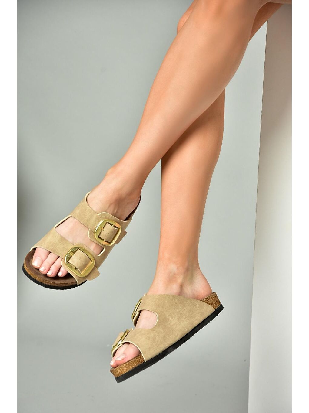 P7775174 Bej Kadın Terlik-3