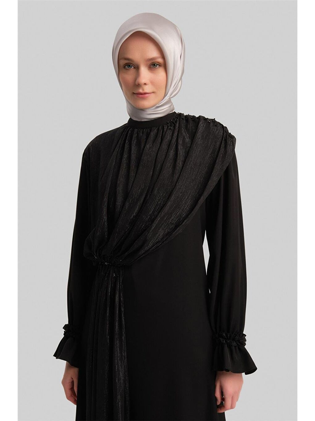 Şifon Ve İşlemeli Takım 24Y6841 Siyah-2