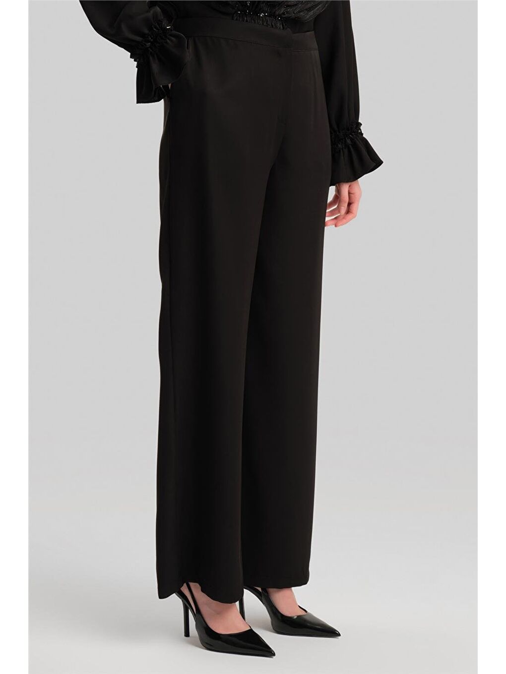 Şifon Ve İşlemeli Takım 24Y6841 Siyah-6