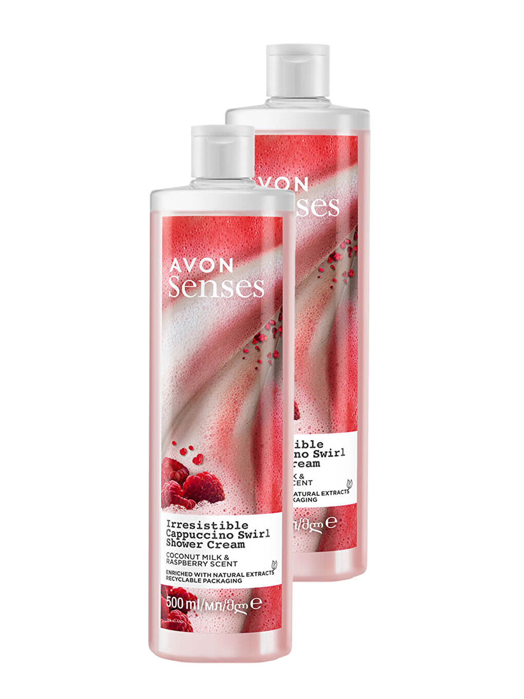 AVON Renksiz Senses Hindistan Cevisi Sütü ve Böğürtlen Kokulu Duş Kremi 500 Ml. İkili Set