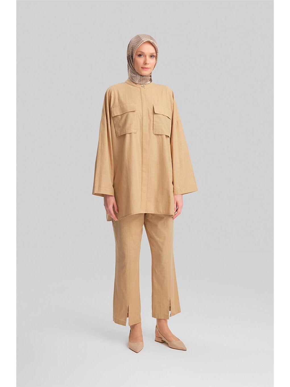 Seyyar Manşetli Takım 24Y6818 Bej-1