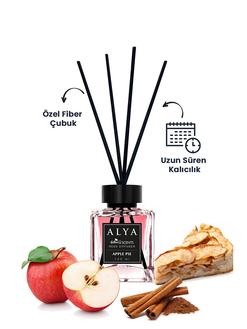 Alya Karışık Nature's Scents Apple Pie Bambu Çubuklu Oda Kokusu- Elmalı Tart Kokusu - 2