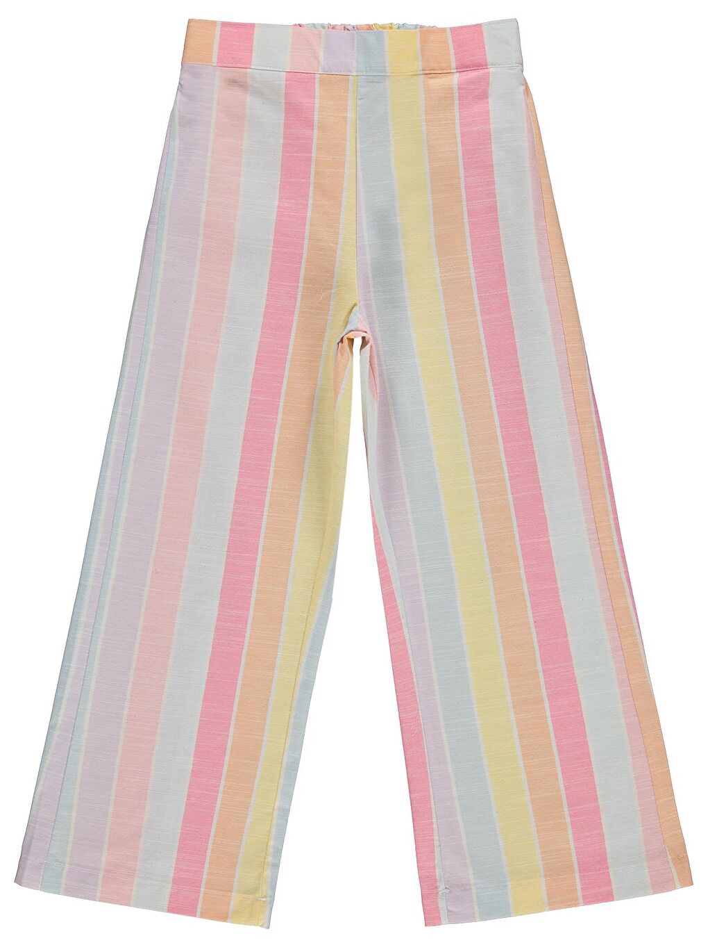 Girls Çizgili 6-9 Yaş Pantolon - Sarı