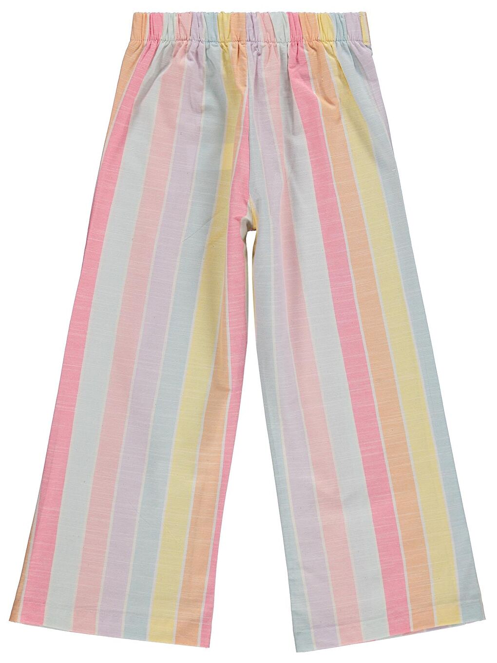 Girls Çizgili 6-9 Yaş Pantolon - Sarı-1