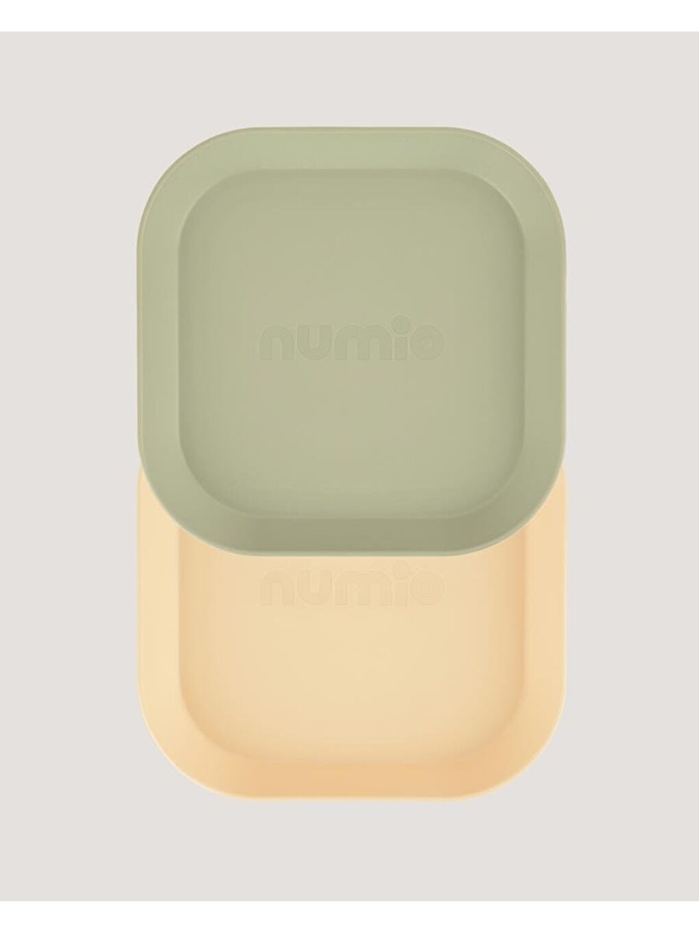 Kare Bebek Mama Tabağı 2'Li  Sage Green - Vanillia-7