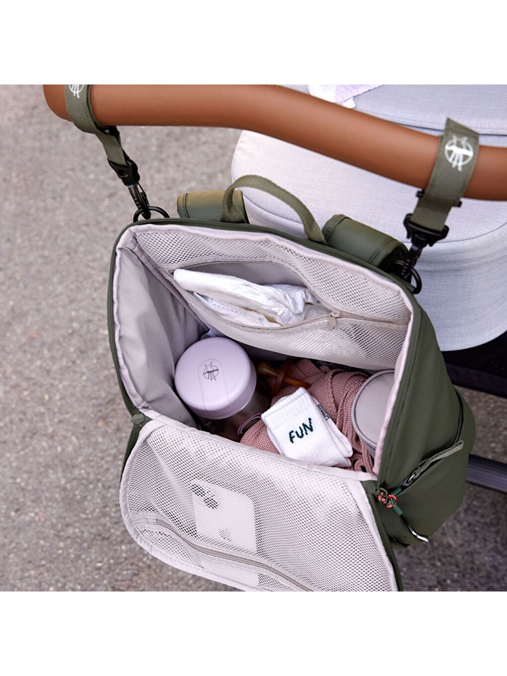 Slender Up Bebek Bakım Sırt Çantası Olive-8