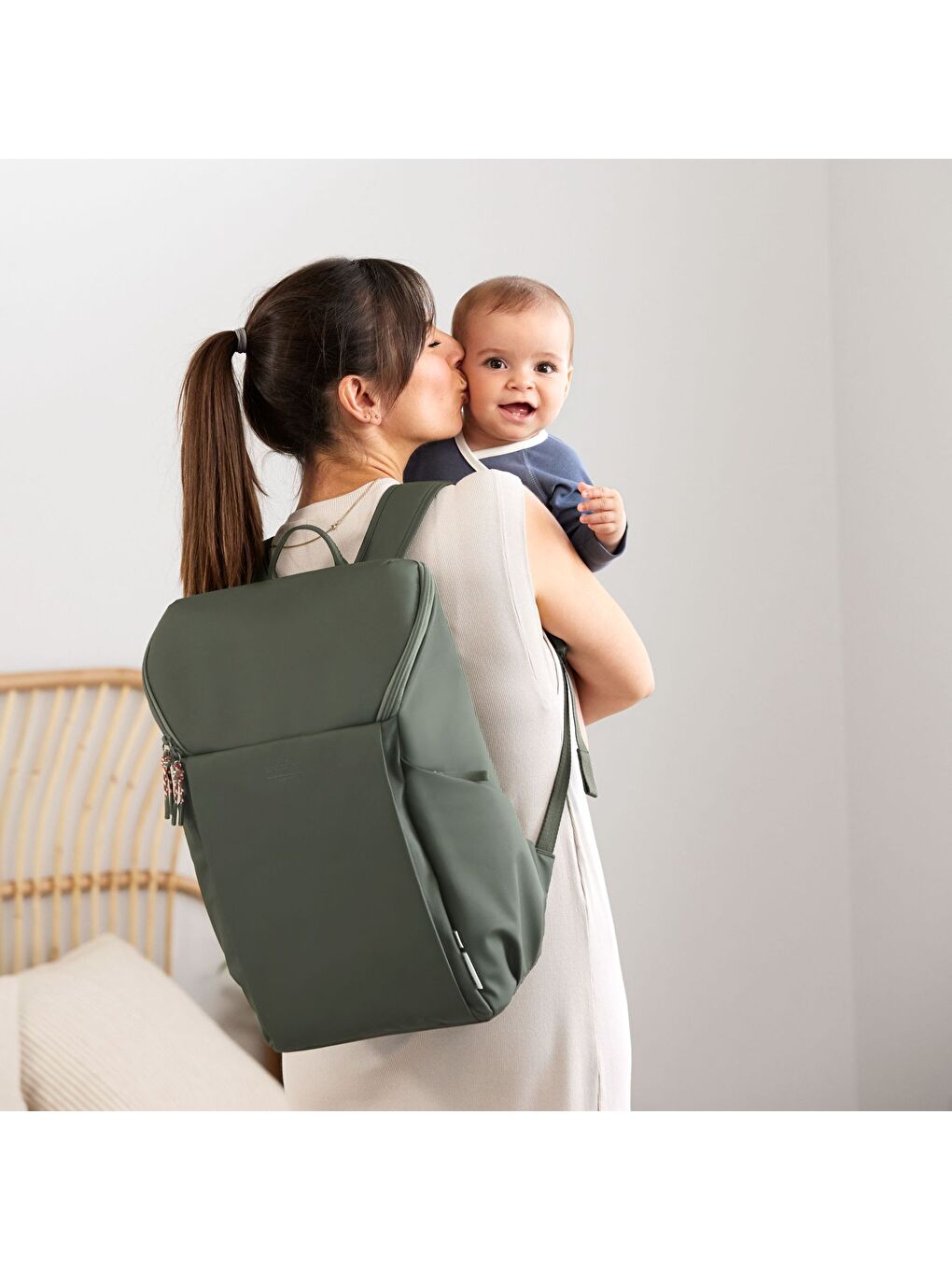 Slender Up Bebek Bakım Sırt Çantası Olive-9