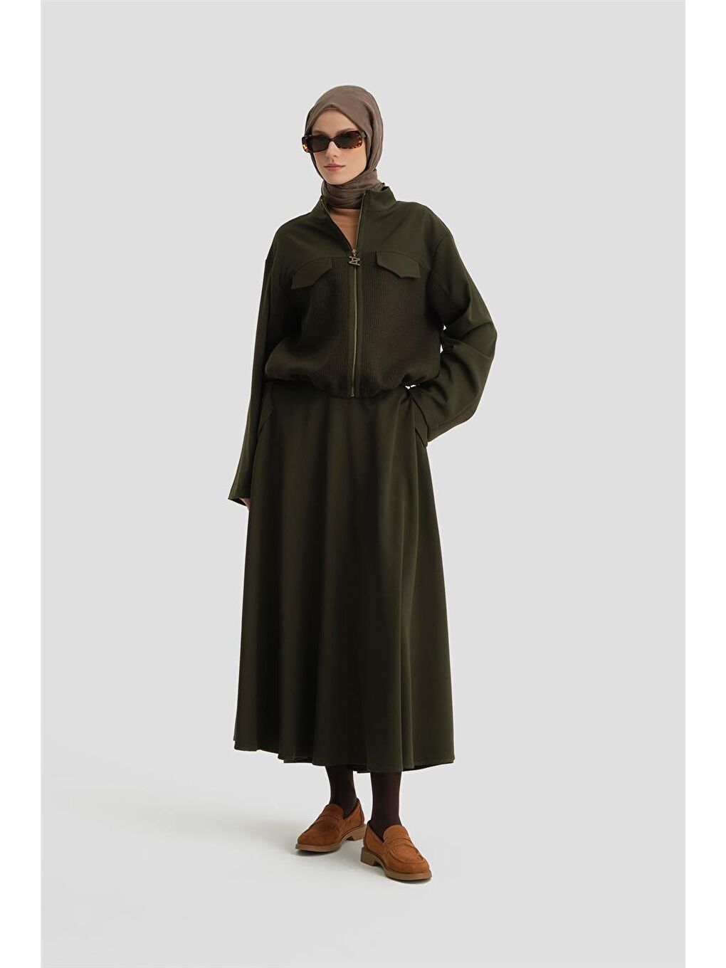 Triko Mixli Takım 24K6908 Haki-1