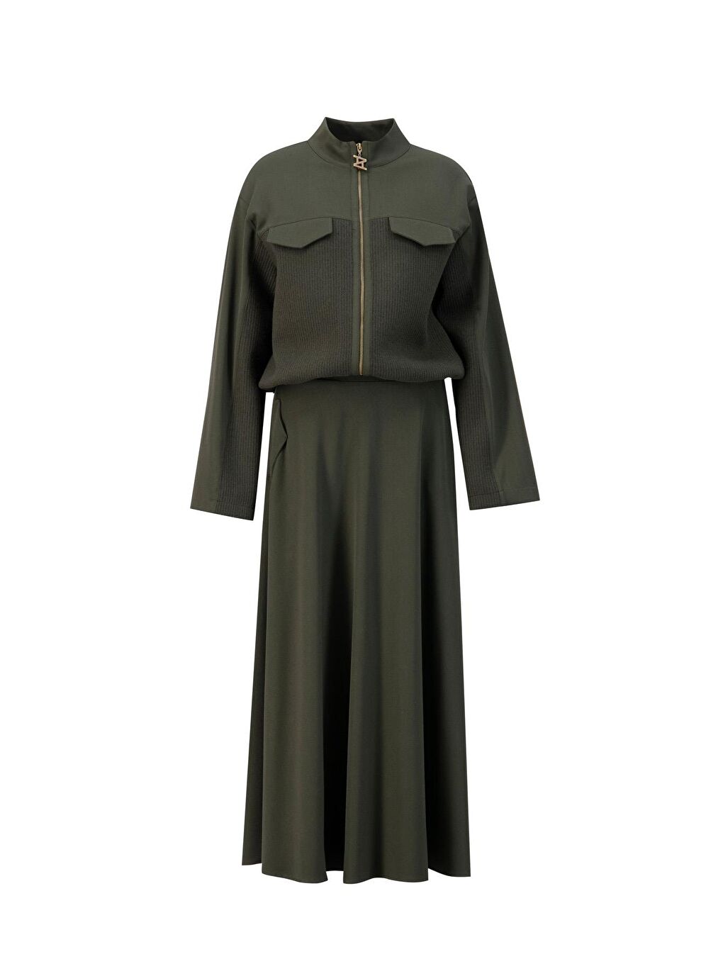 Triko Mixli Takım 24K6908 Haki-5