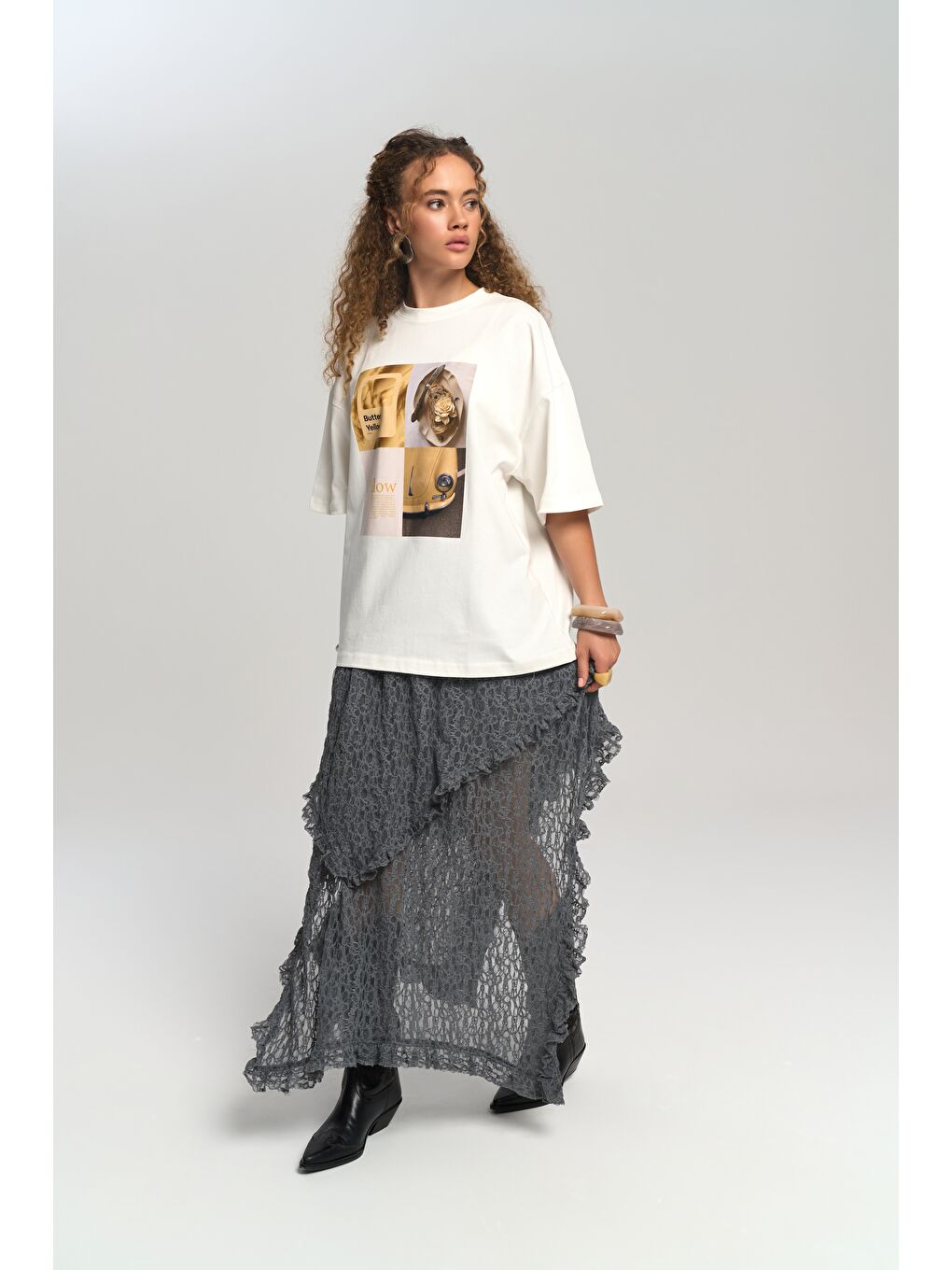 Butter Oversize Beyaz T-Shirt-2