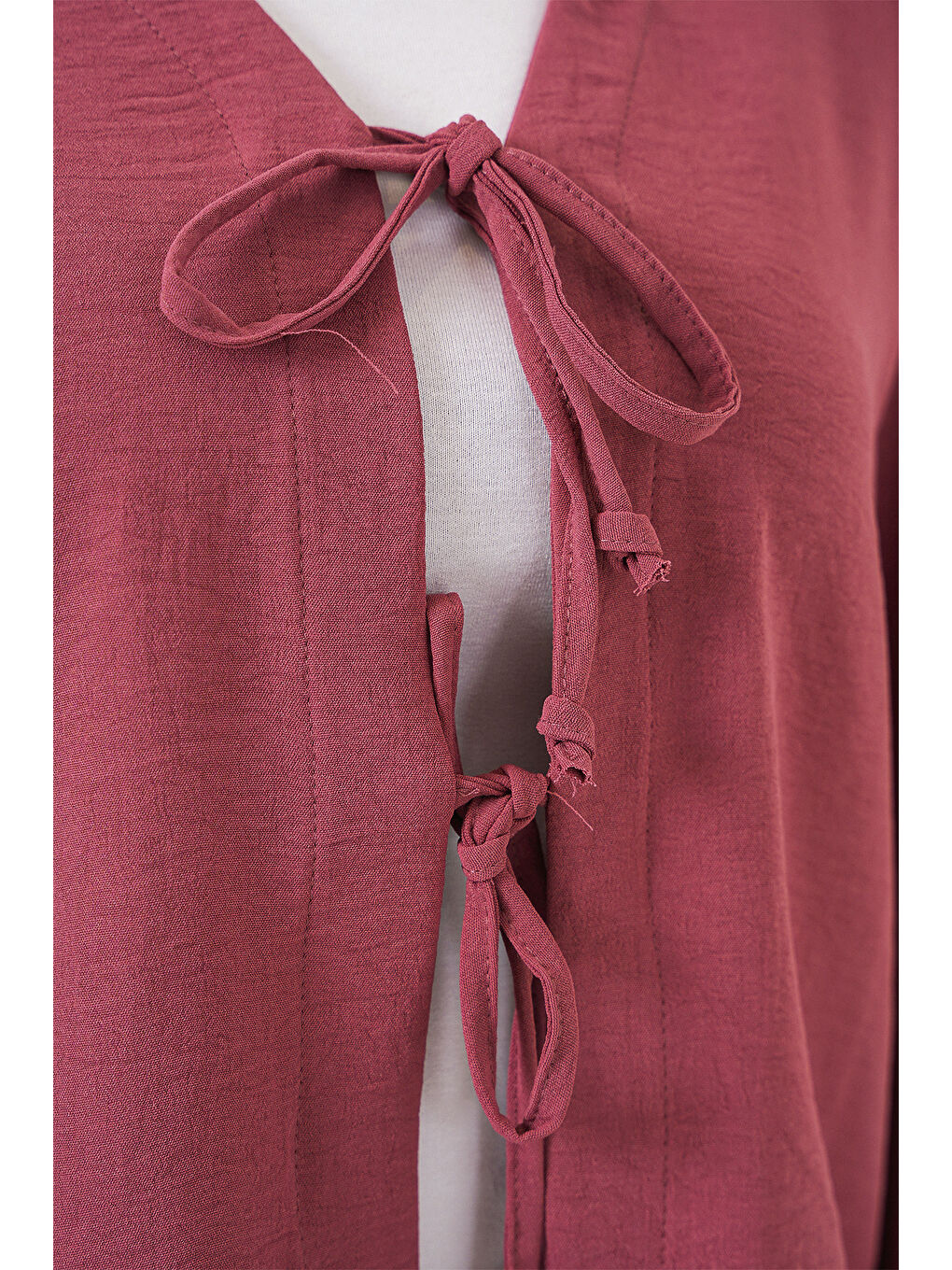 Pembe Kadın Ayrobin Kimono Etek İkili Takım 8047 - Gül Kurusu-4