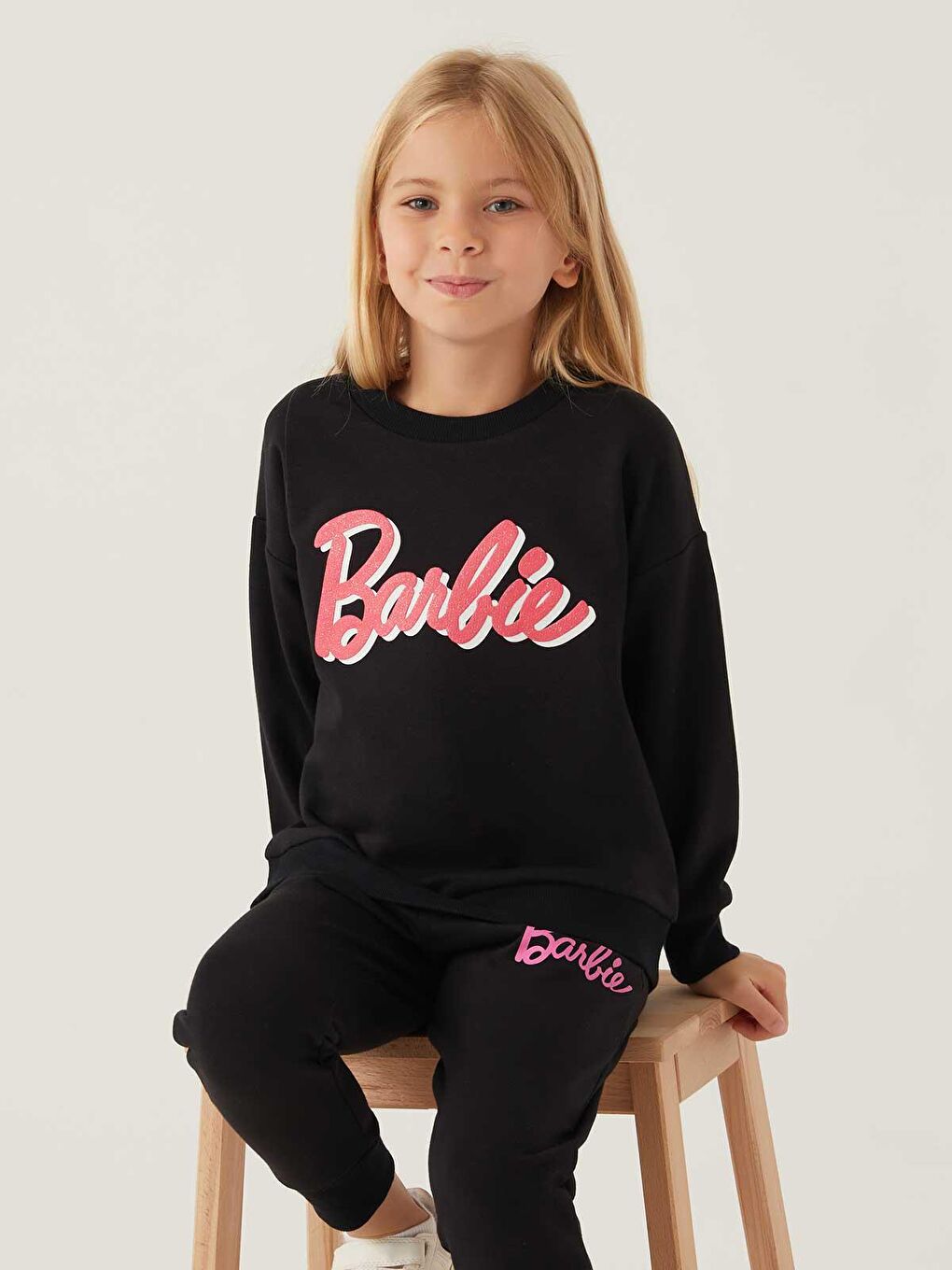 Civil Siyah Barbie Kız Çocuk Sweatshirt 3-7 Yaş Siyah - 2