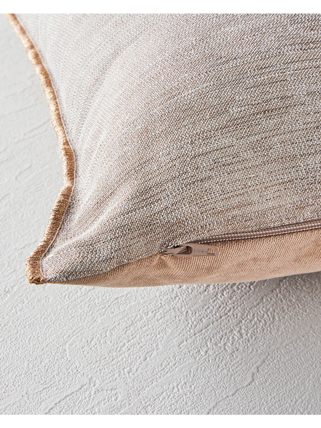 Sarı Carolie Dekoratif Kırlent 45x45 cm Bronz-2