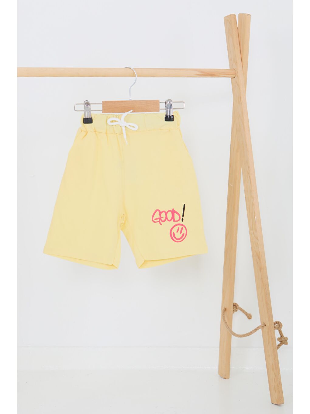 Sarı Kız Çocuk Sari Baskılı Şort - 27460