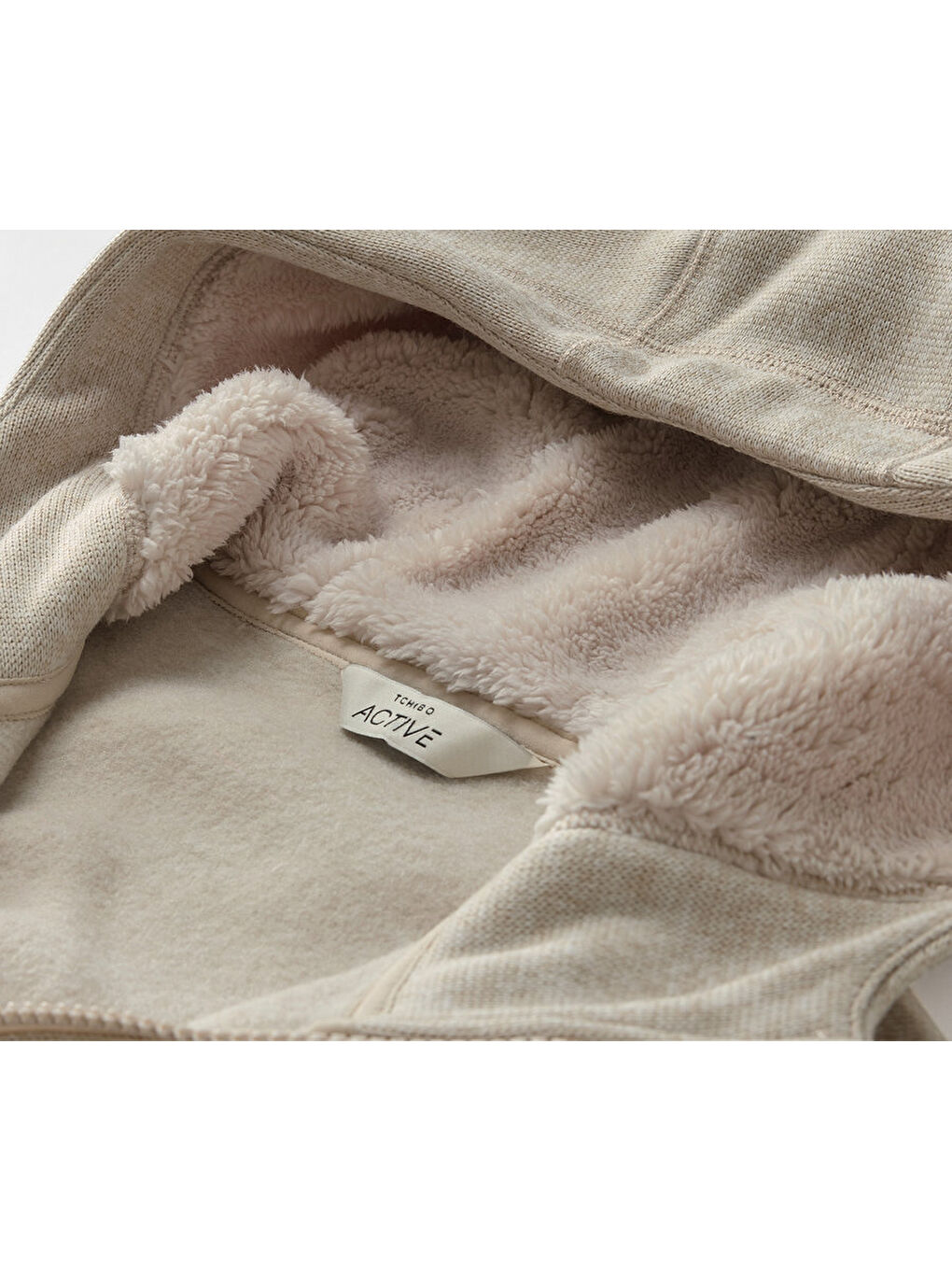 Ekru Kadın Örgü Polar Ceket, , Krem-5