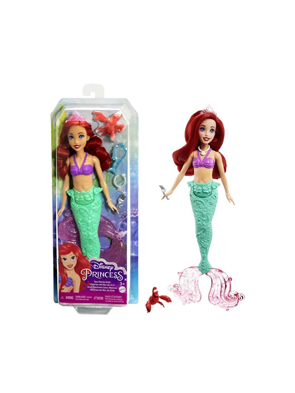 Prenses Deniz Kızı Ariel ve Aksesuarları HLW35-2