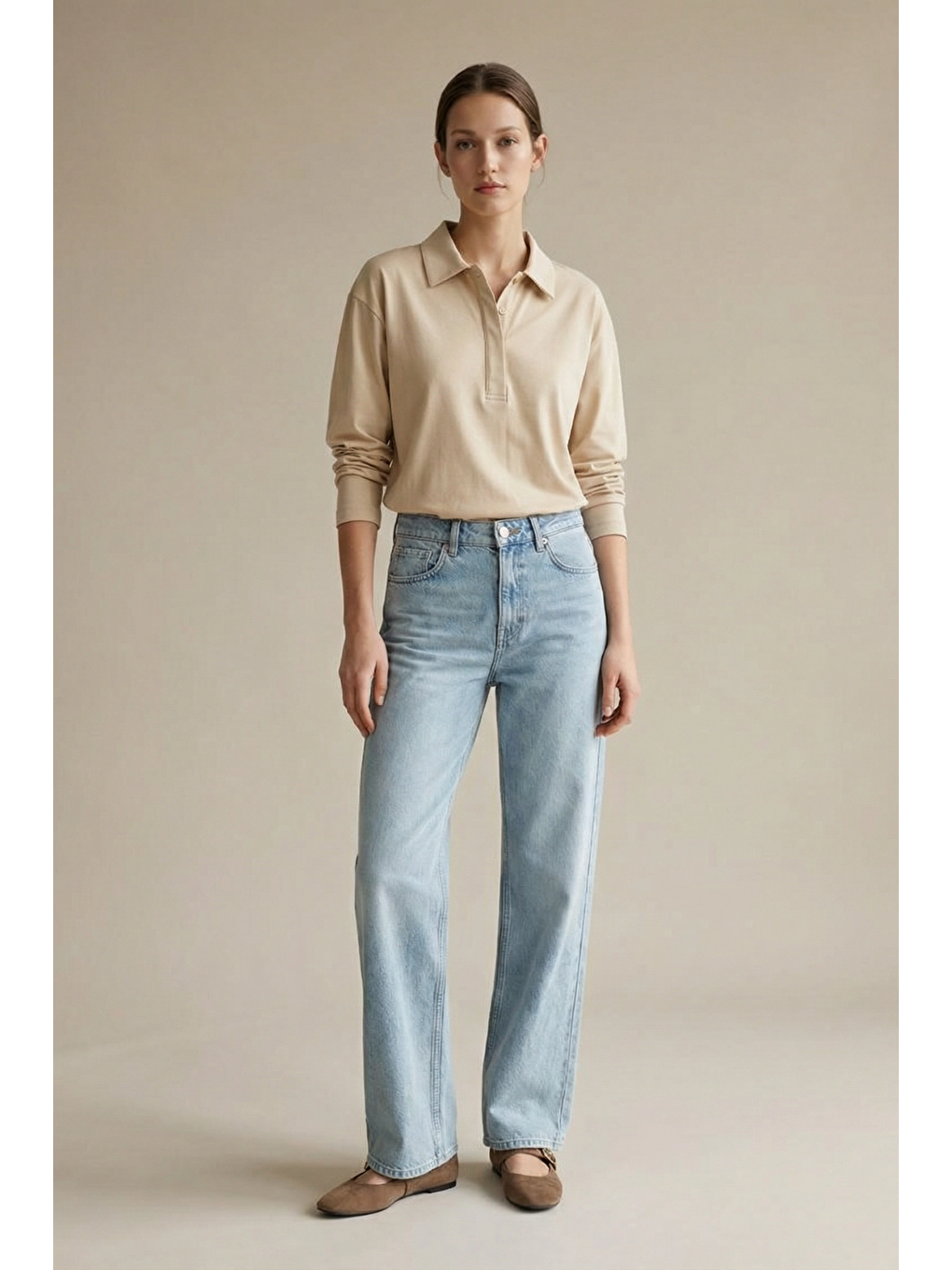 SOI | Polo Yaka T-Shirt Bej