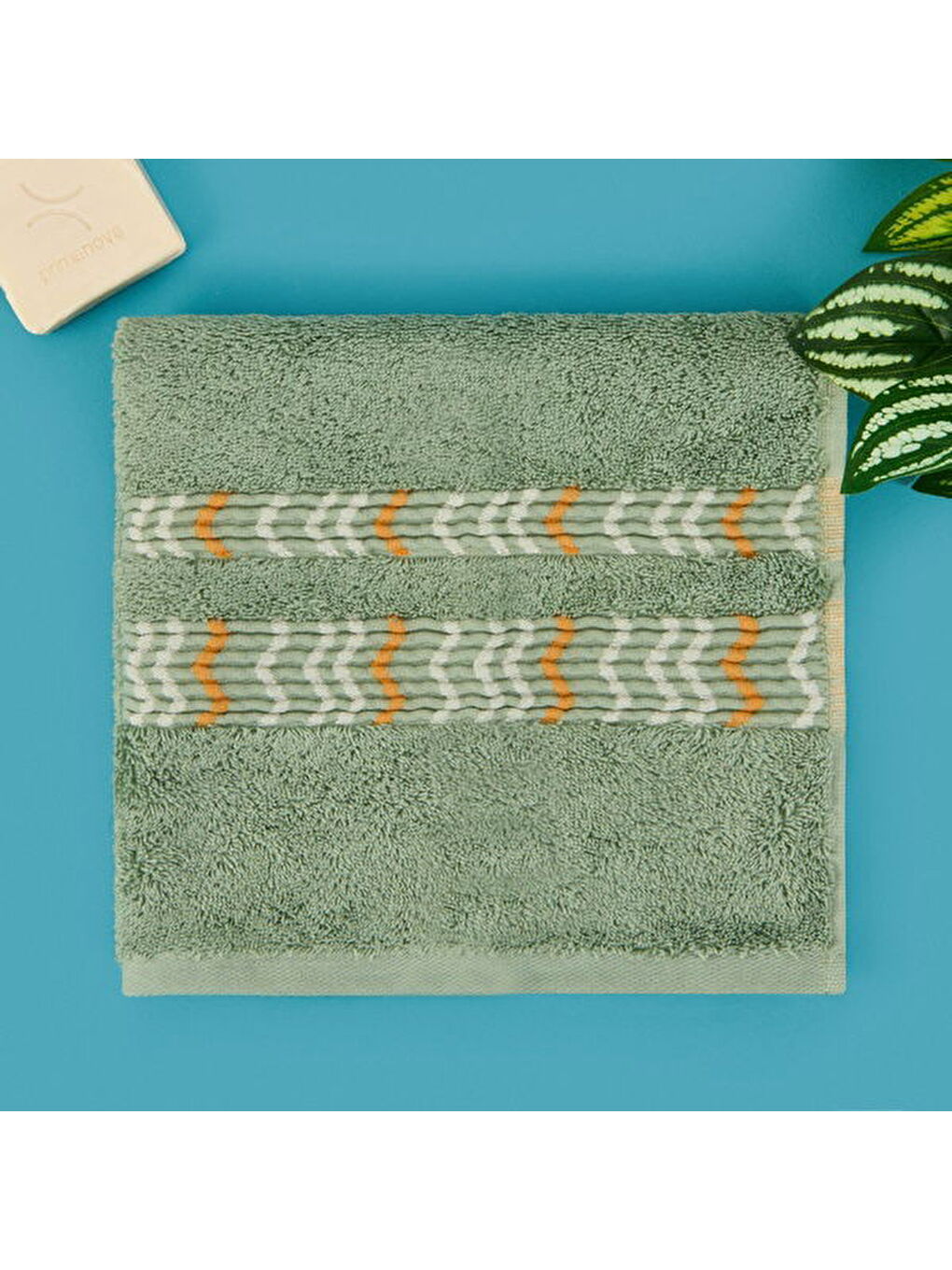 Soft Fiona Yüz Havlusu - Yeşil - 50x70 cm