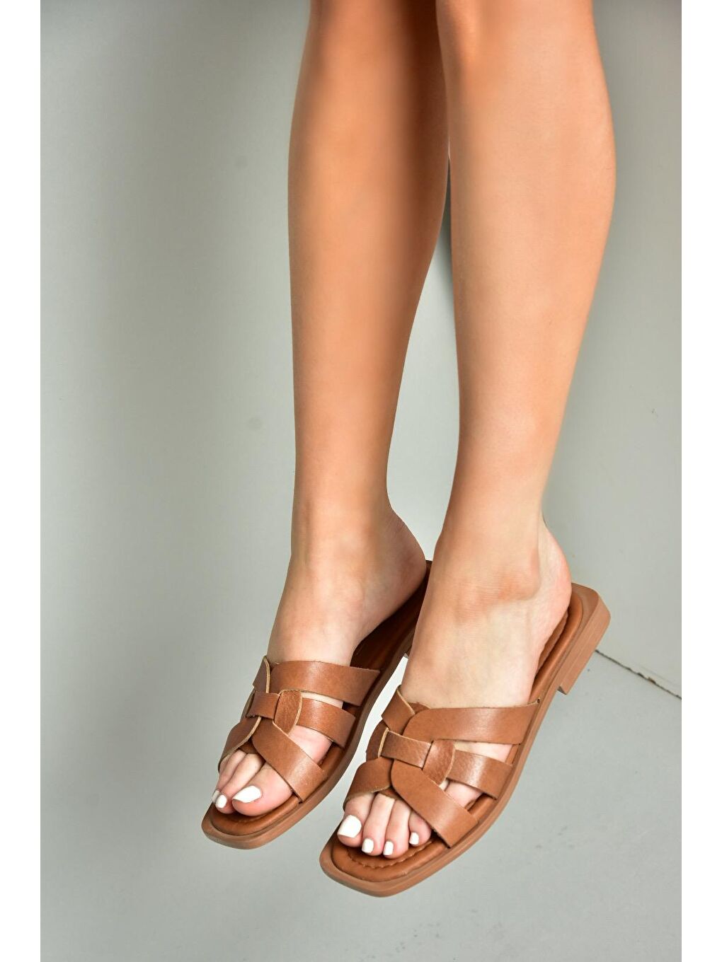 Fox Shoes Kahverengi S2910456 Taba Kadın Terlik - 1