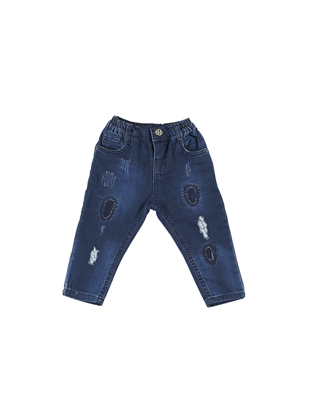 Panço Lacivert Erkek Çocuk  Yıkamalı Denim Pantolon