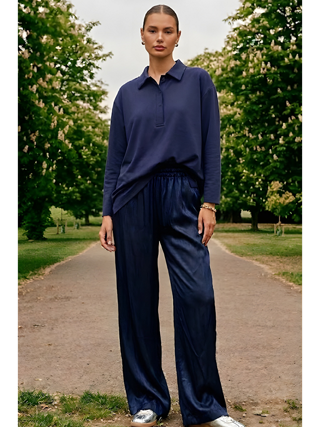 SOI | Polo Yaka T-Shirt İndigo-1