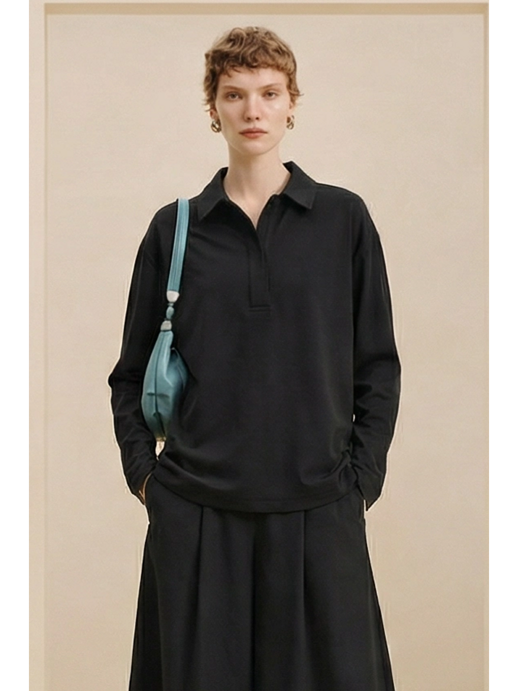 SOI | Polo Yaka T-Shirt Siyah