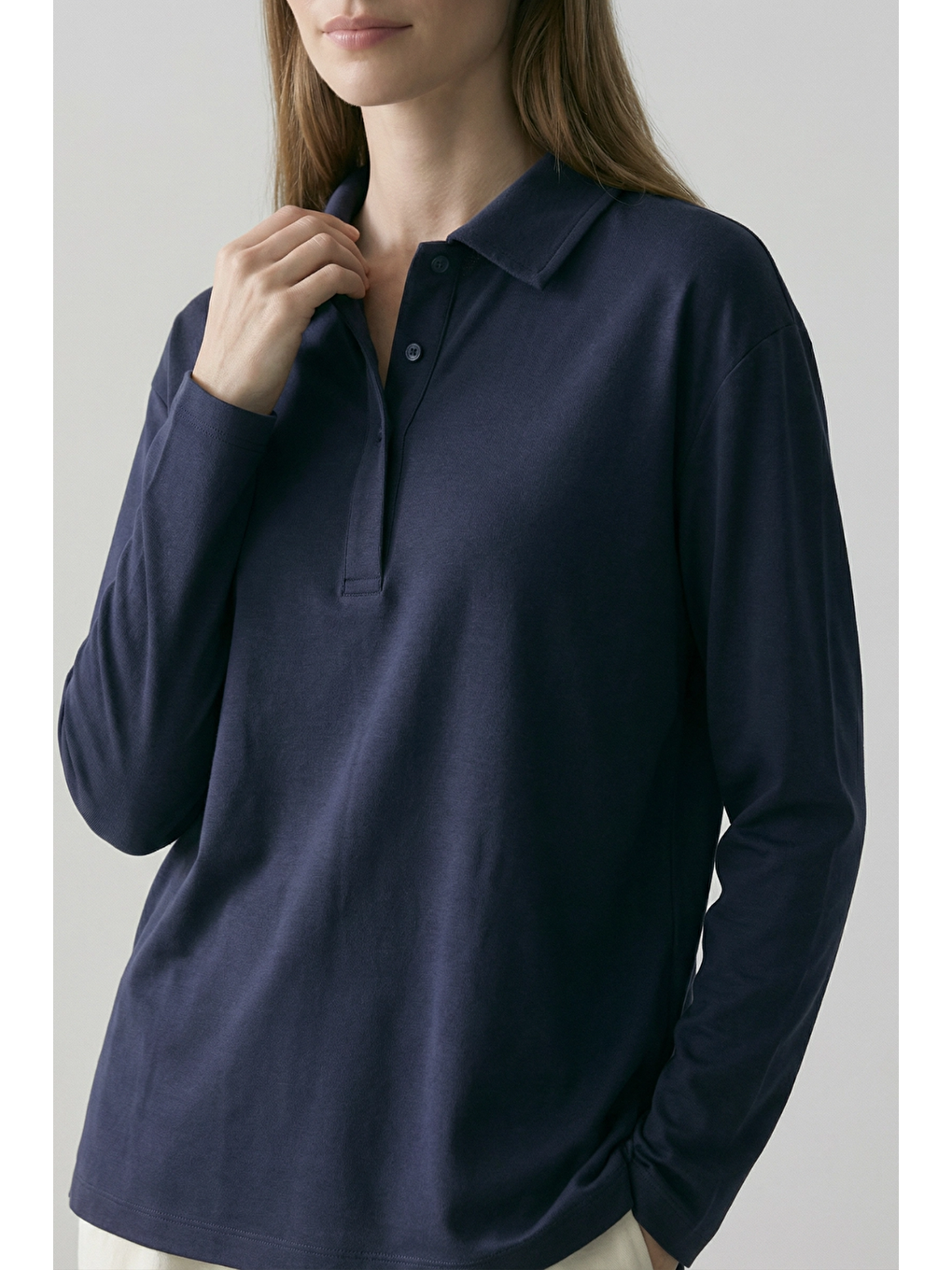 SOI | Polo Yaka T-Shirt Lacivert-1