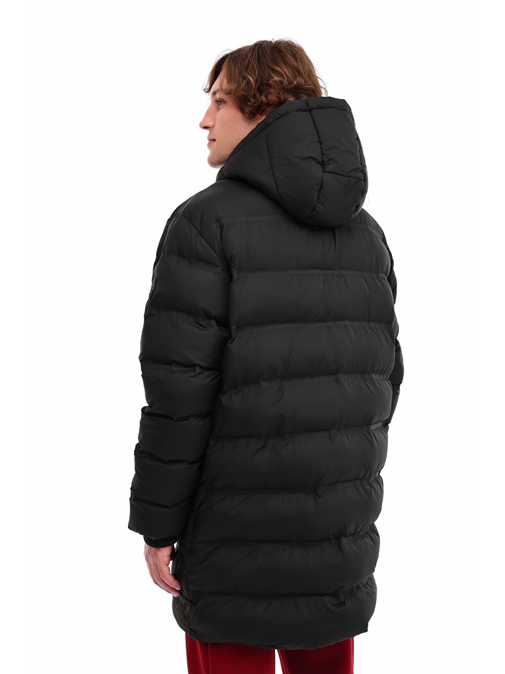 ML 3W22-OUT-M-05-CQ 5PR Siyah Erkek Uzun Şişme Mont-1