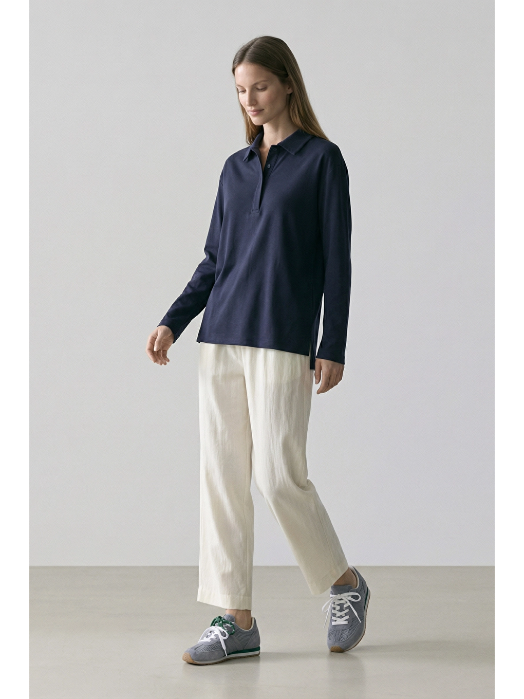 SOI | Polo Yaka T-Shirt Lacivert-3