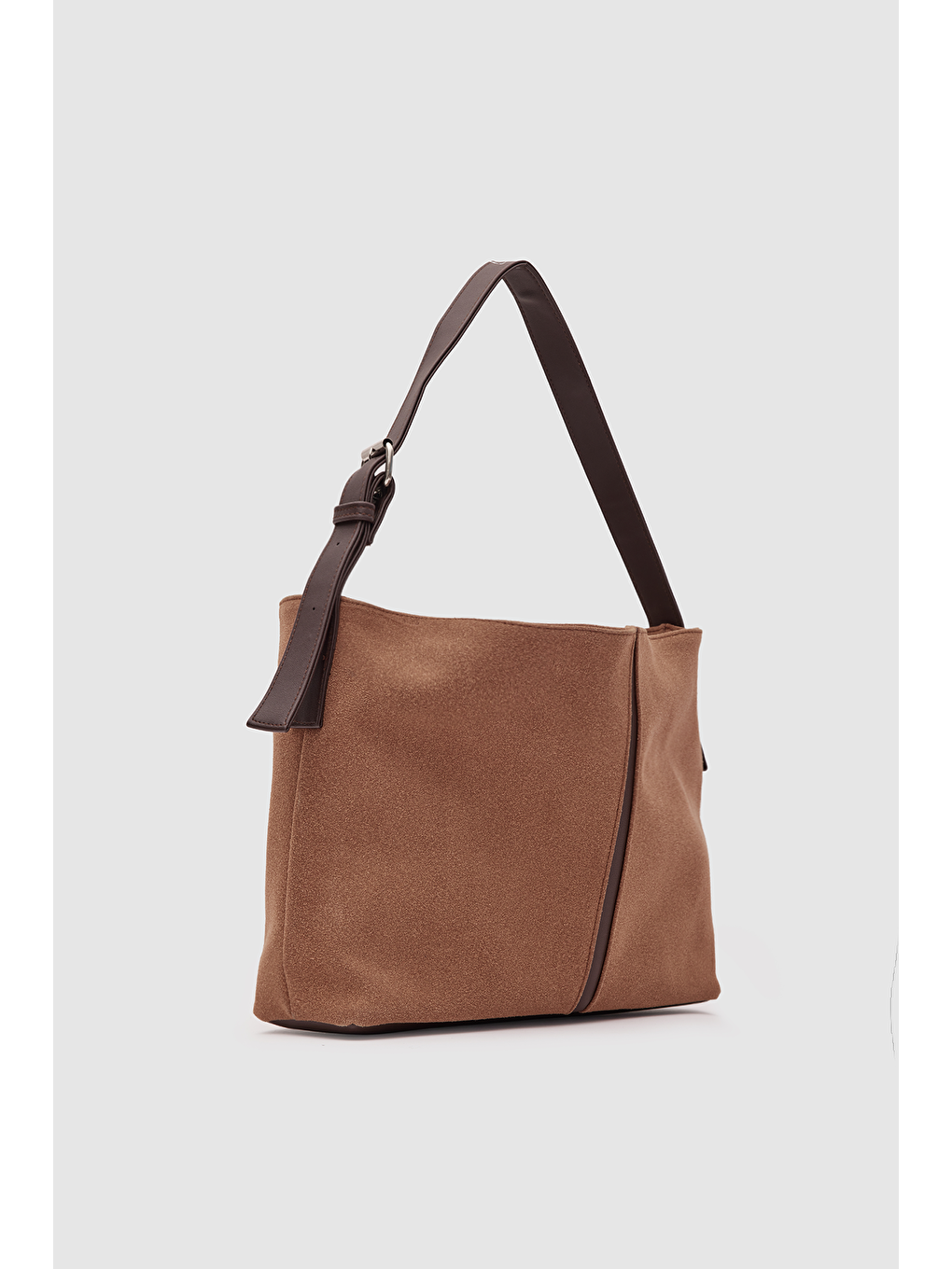 Kahverengi Agatha Süet Omuz Çantası Taba-8