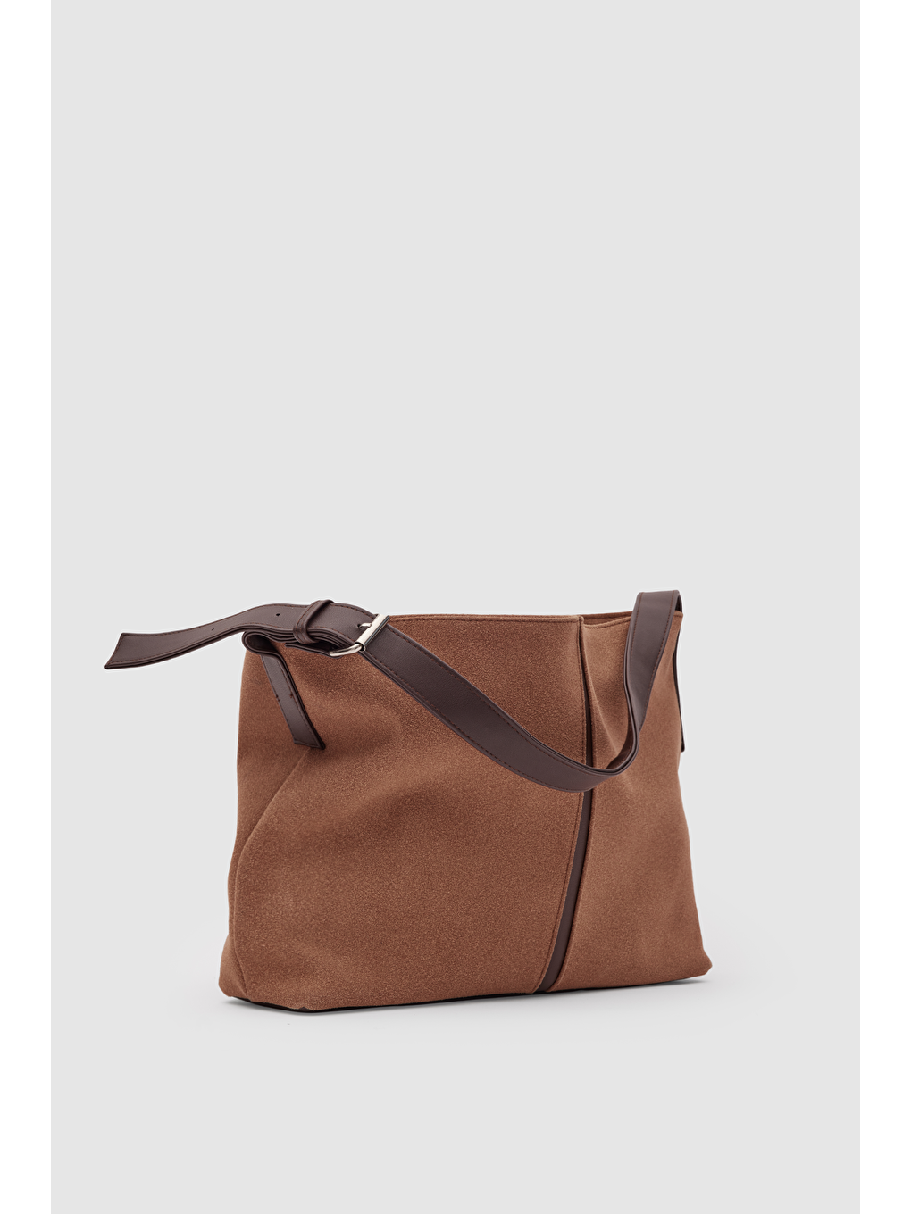 Kahverengi Agatha Süet Omuz Çantası Taba-9