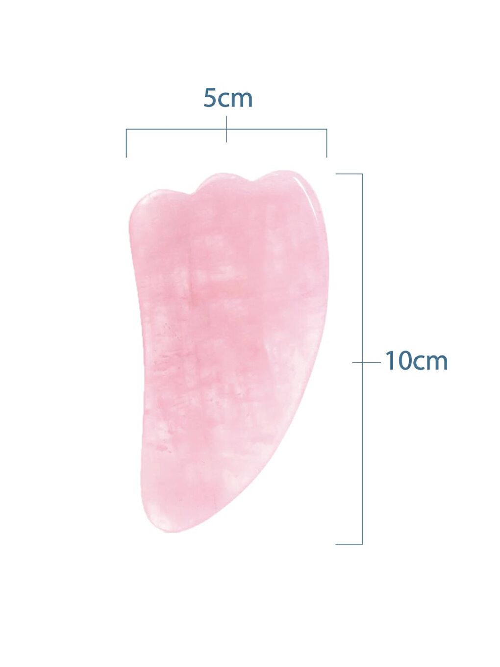 Seay Açık Pembe Pembe Kuvars Melek Kanadı Gua Sha Masaj Aleti Doğal Taş Sertifikalı - 2