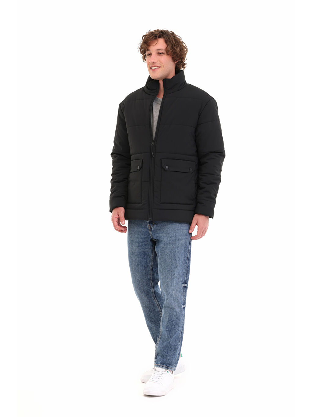 ML ALGER COAT 5PR Siyah Erkek Kısa Mont-2