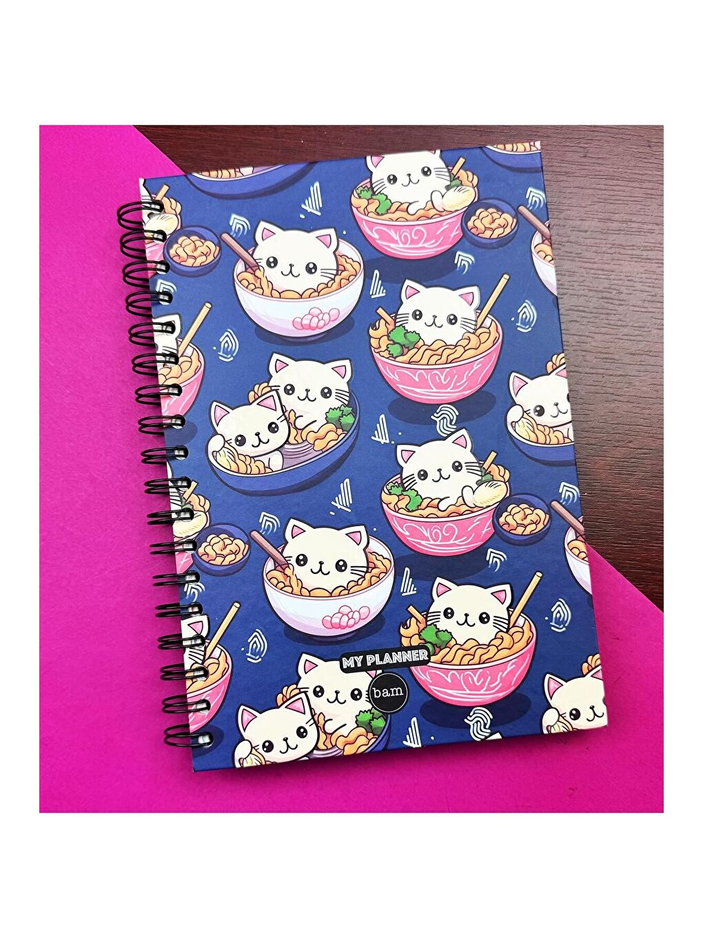 Kedi Noodle Tasarımlı Konuşan Ajanda-1