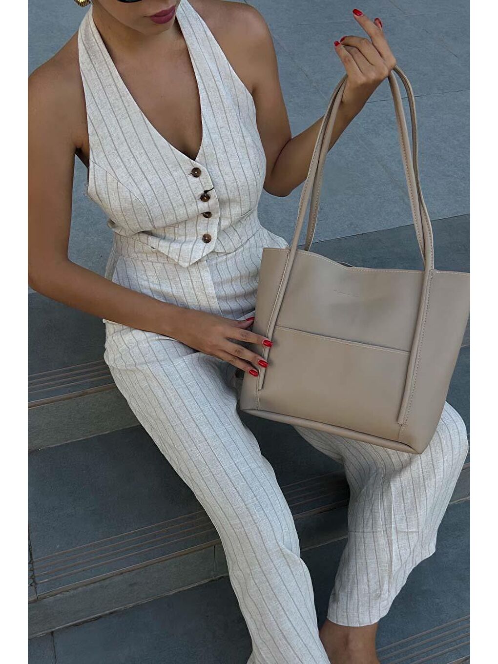 Maximors Omuz Çantası Bej-2