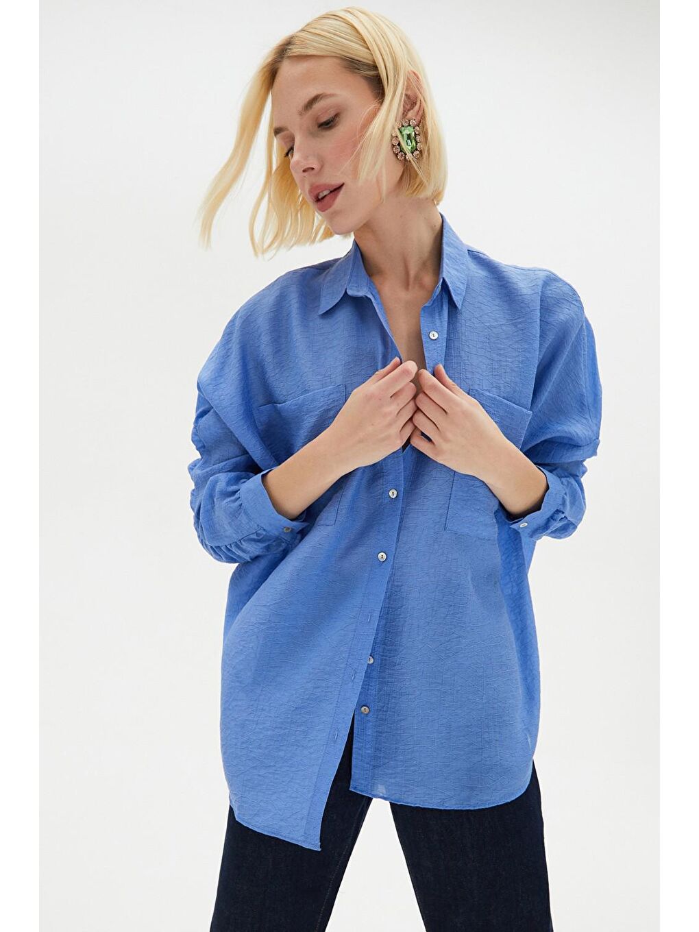 Mavi Exclusive Krinkıl Kumaş Gömlek-2