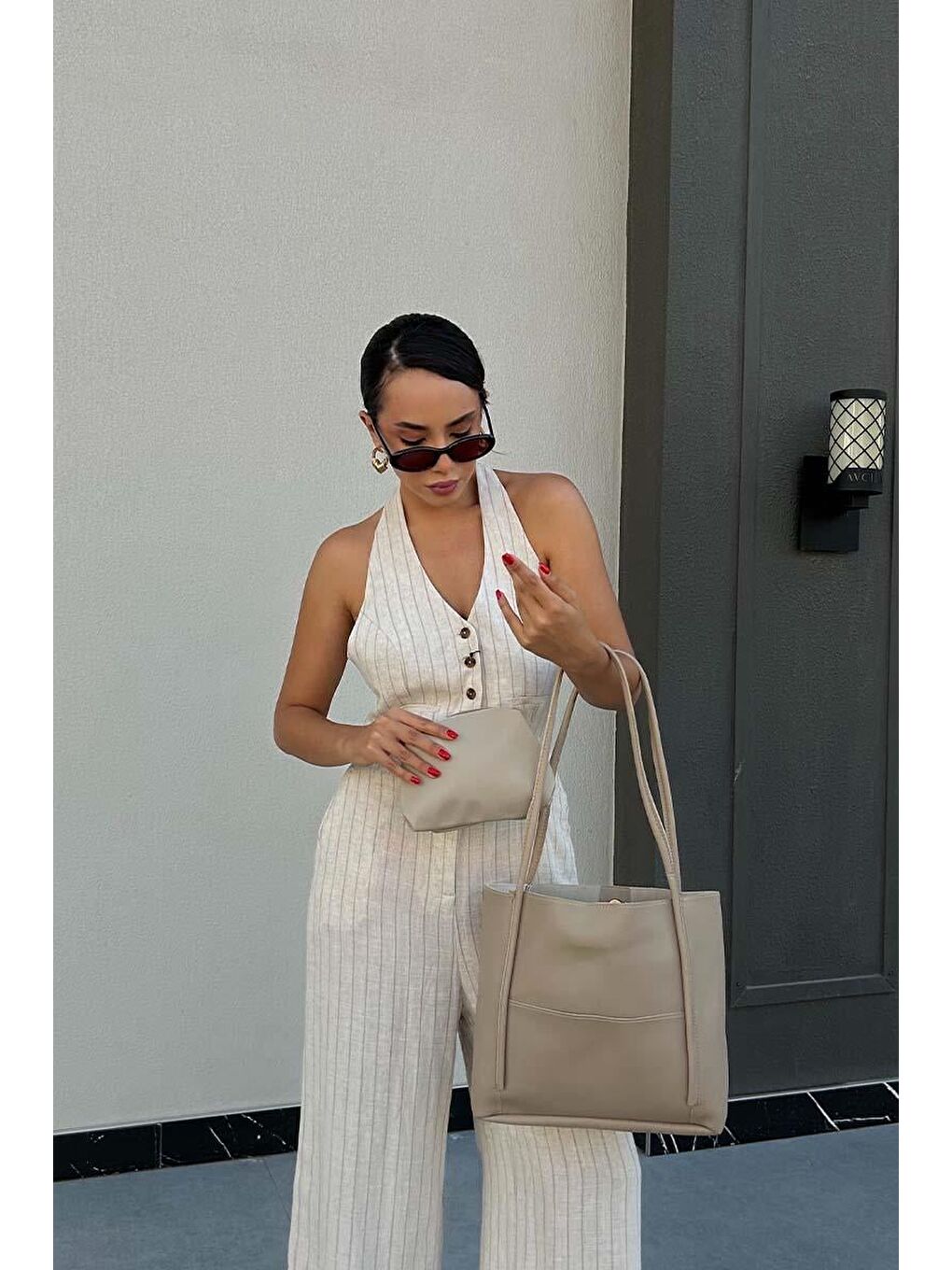 Maximors Omuz Çantası Bej-3