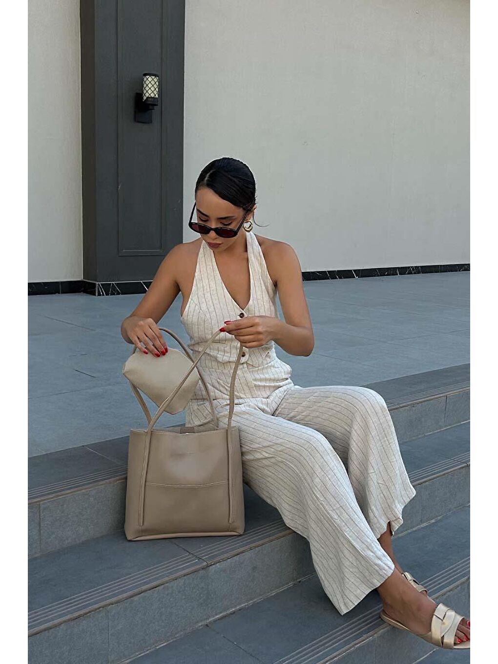 Maximors Omuz Çantası Bej-9