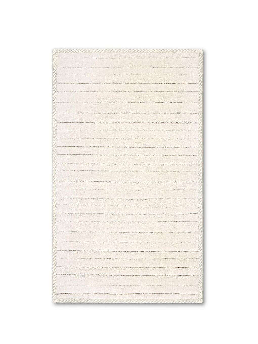 Lines Doğal Pamuklu 2'li Banyo Paspas Seti 60x100+50x60 Cm - Ekru-1