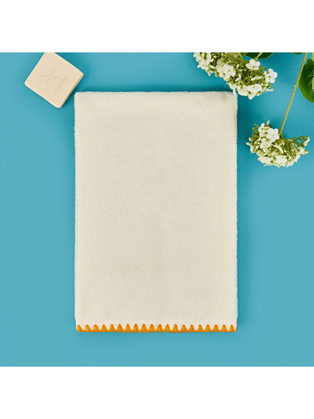 Soft Lea Yüz Havlusu - Beyaz - 50x70 cm