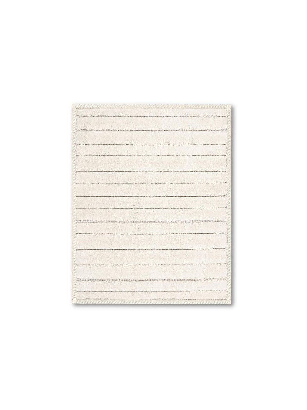 Lines Doğal Pamuklu 2'li Banyo Paspas Seti 60x100+50x60 Cm - Ekru-2