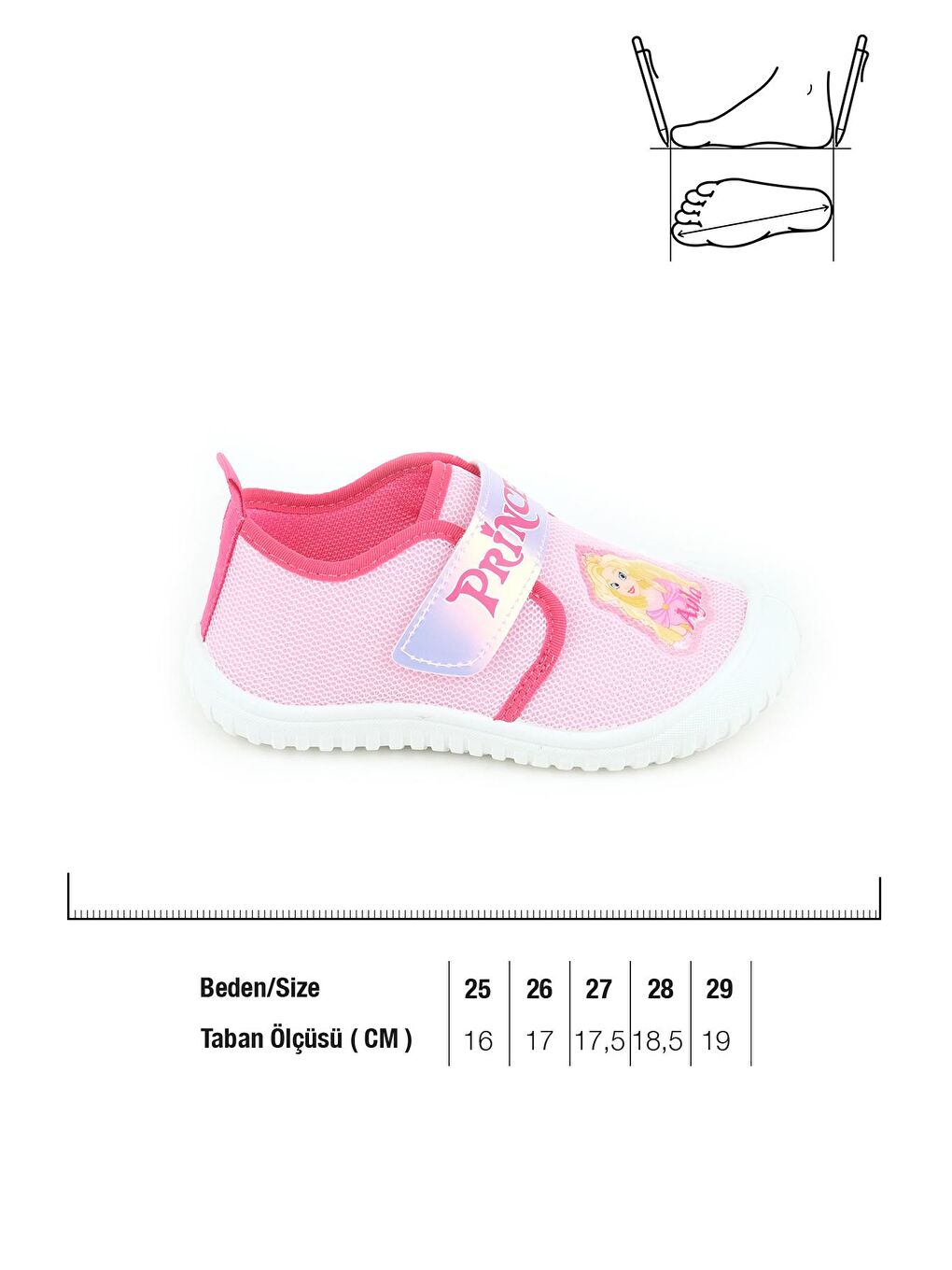 Pembe Yazlık Keten Prenses Kız Çocuk Cırtlı Ayarlanabilir Ayakkabı-2
