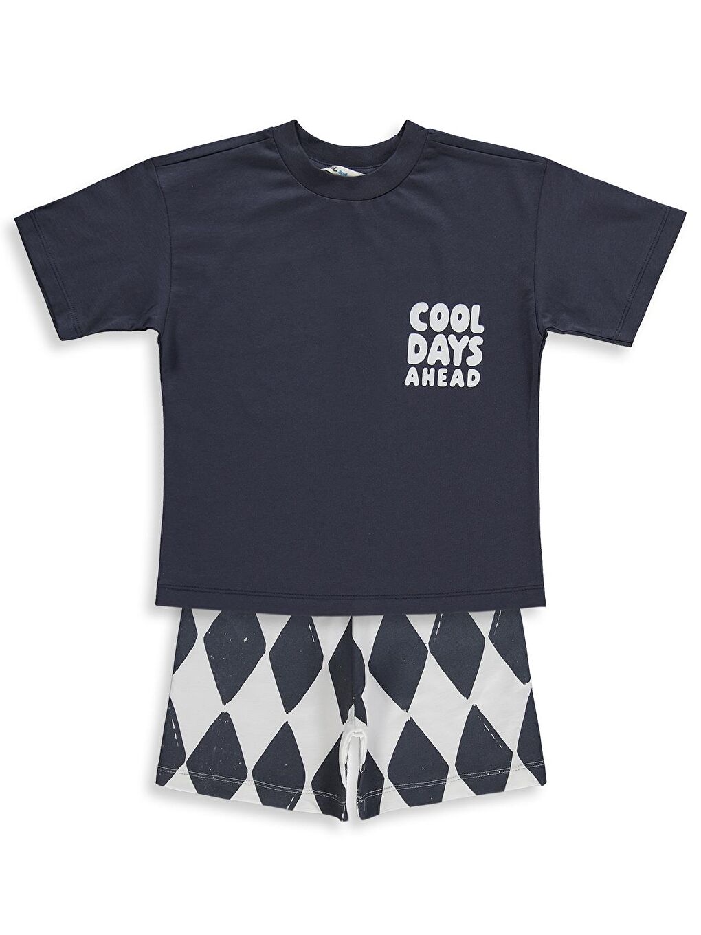 Boys Cool Vibes Baskılı 2'Li 3-9 Yaş Takım - Haki